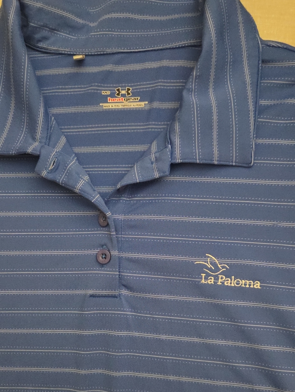 Under Armour HeatGear La Paloma Blue Striped Polo
